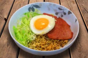 “Instant Noodles with Spam and Egg": final result